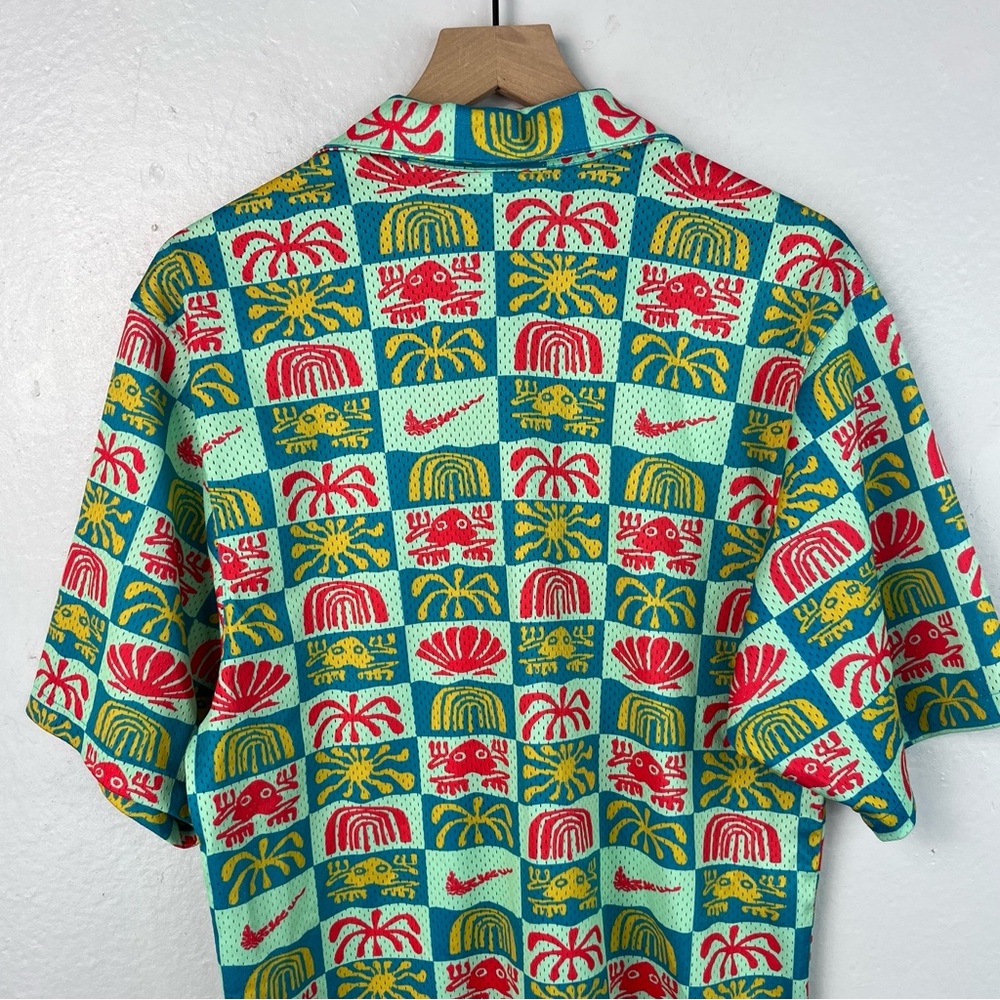 Nike Dri-FIT Men's Spring Button Down Mesh Top Mint - Picture 5 of 9